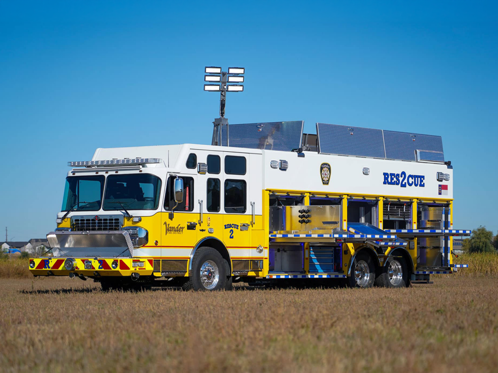 Vander Fire District Rescue with Open Compartments